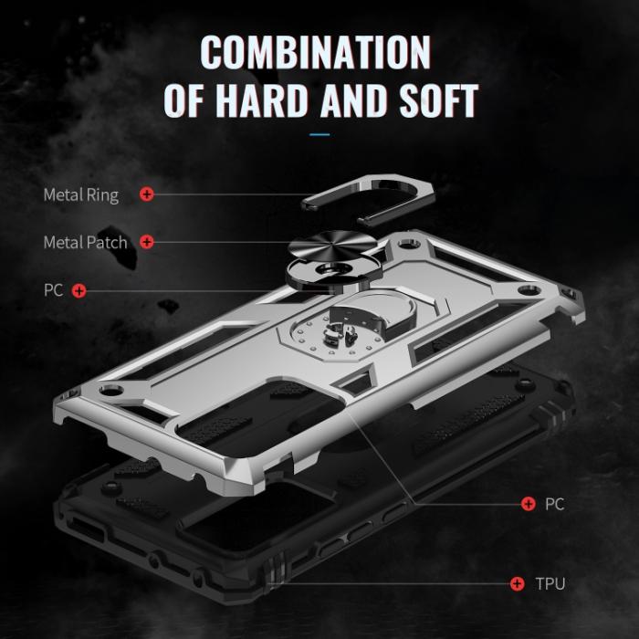 Bild 5, Xiaomi 12 Pro Skal Ring Hybrid Armor Silver