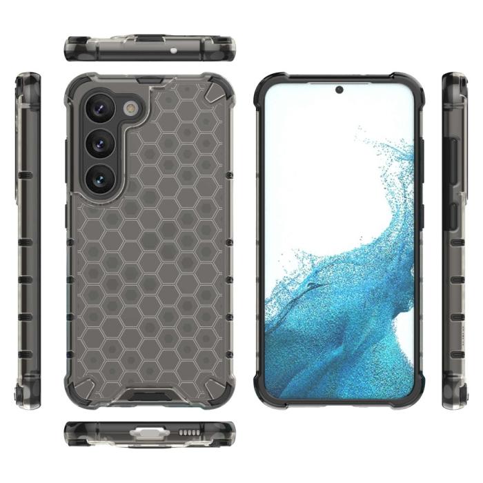 Bild 4, Samsung Galaxy S23 Skal Shockproof Honeycomb Textur Svart