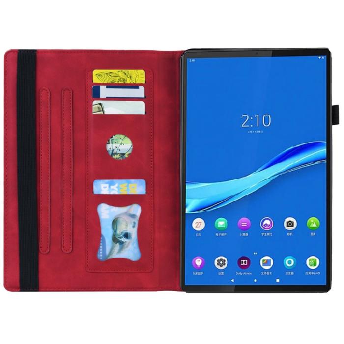 Bild 3, Lenovo Tab M10 Plus Gen 3 Fodral Frontficka Och Pennhållare Röd
