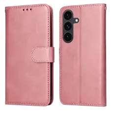 Samsung Galaxy S25 FE Pl&aring;nboksfodral L&auml;der Ros&eacute;guld