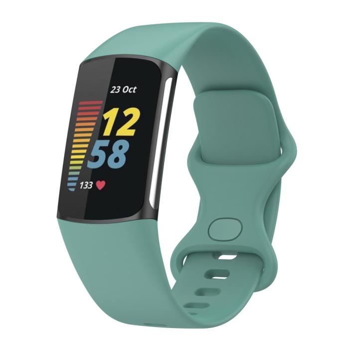 Bild 2, Fitbit Charge 6 / 5 Armband TPU (S) Grön