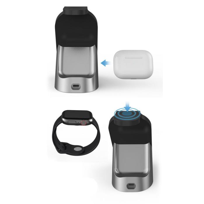 Bild 6, Tech-Protect 15W 3in1 Trådlös Laddare Svart