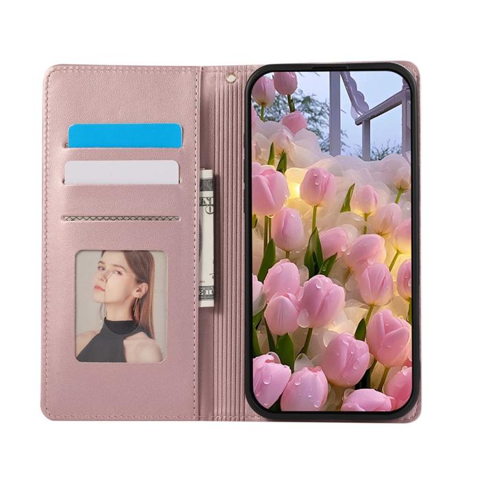 Bild 2, Samsung Galaxy S26 Ultra Fodral RFID Rhombus Läder Roséguld