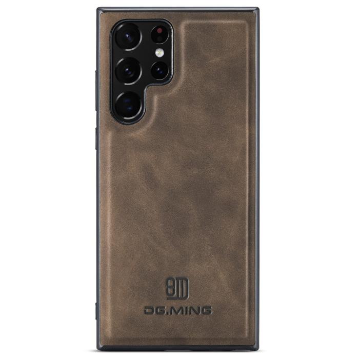 Bild 1, DG.MING Galaxy S24 Ultra Skal Läderbelagt Mörk Brun