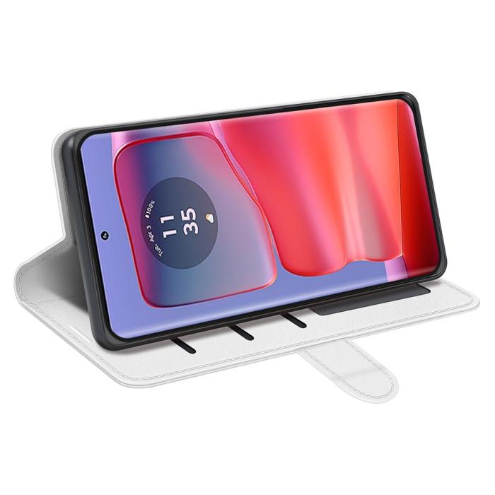 Bild 3, Motorola Edge 50 Pro 5G Crazy Horse Fodral Vit