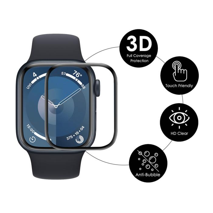 Bild 2, ENKAY Apple Watch 10 46 mm Skärmskydd 2-PACK Heltäckande