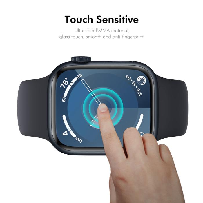 Bild 4, ENKAY Apple Watch 10 46 mm Skärmskydd 2-PACK Heltäckande