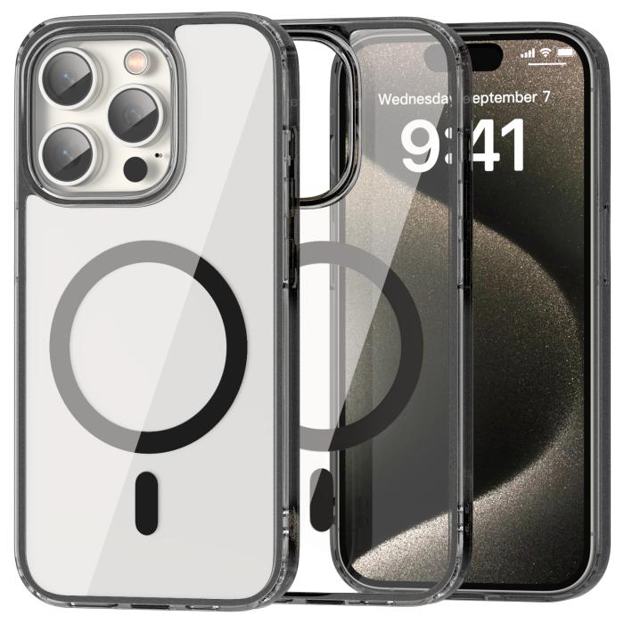 Bild 1, ColorPop iPhone 15 Pro Skal CH MagSafe Transparent/Svart