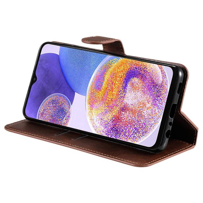 Bild 3, Samsung Galaxy A23 5G Fodral Klassiskt Läder Brun