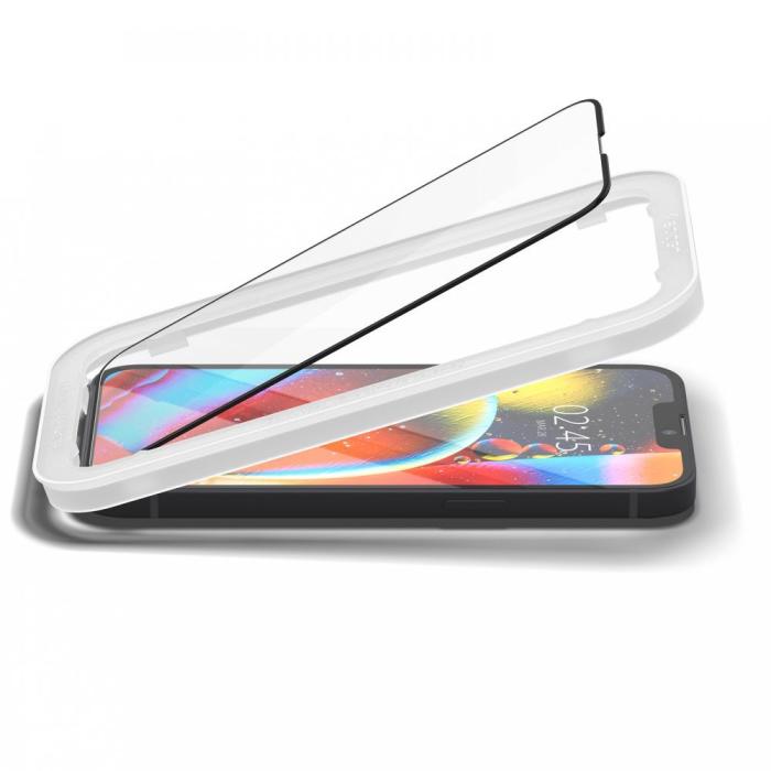 Bild 4, Spigen iPhone 16e/14/13/13 Pro ALM Glas FC Heltäckande Skärmskydd