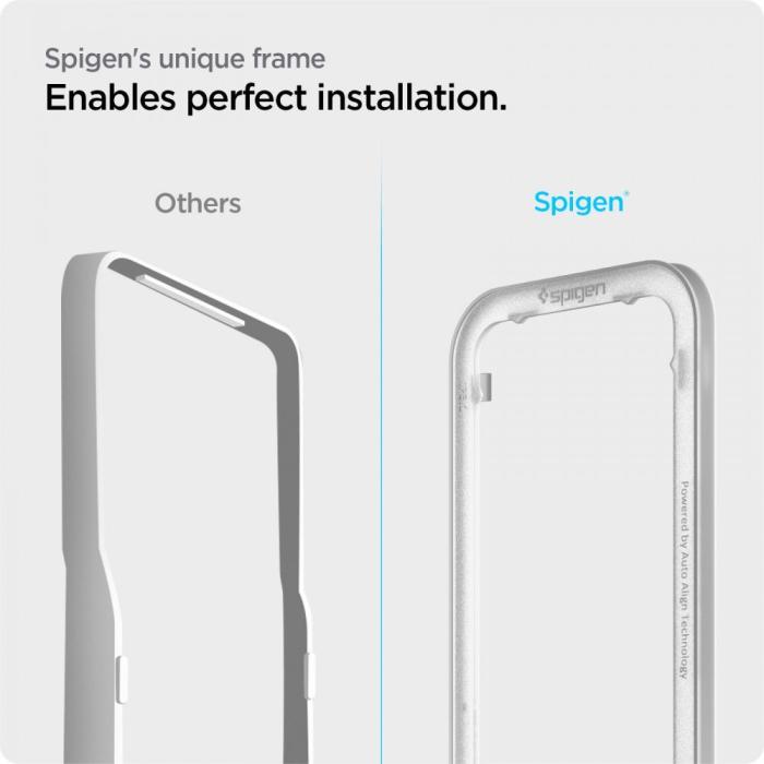 Bild 6, Spigen iPhone 16e/14/13/13 Pro ALM Glas FC Heltäckande Skärmskydd