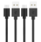 0,25 Meter - Quick Charge Laddare / Kabel / Type-C - Svart
