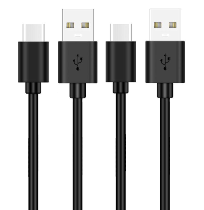 Bild 2, 0,25 Meter - Quick Charge Laddare / Kabel / Type-C - Svart