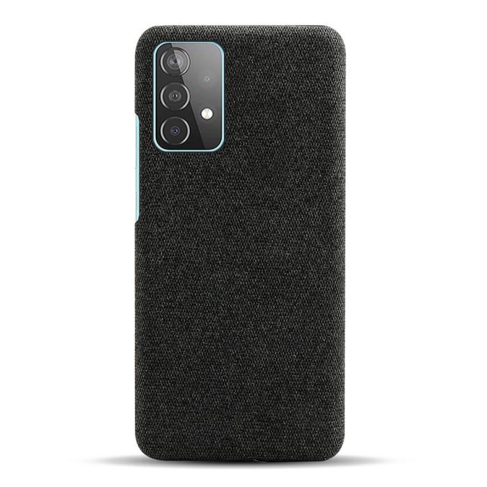 Bild 3, Samsung Galaxy A52 / A52s - KSQ Tygbelagt Textur Skal - Svart