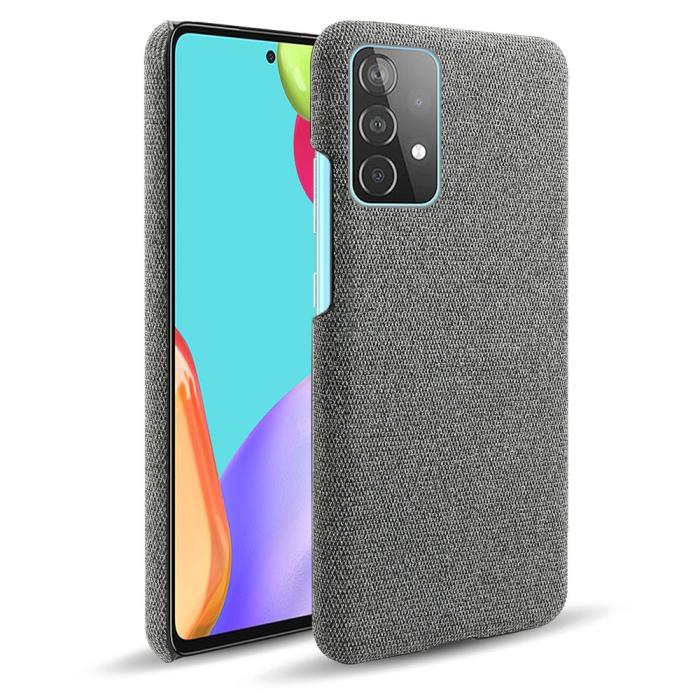 Bild 1, Samsung Galaxy A52 / A52s - KSQ Tygbelagt Textur Skal - Grå