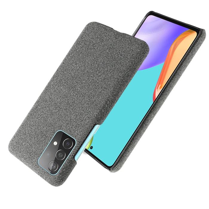 Bild 2, Samsung Galaxy A52 / A52s - KSQ Tygbelagt Textur Skal - Grå