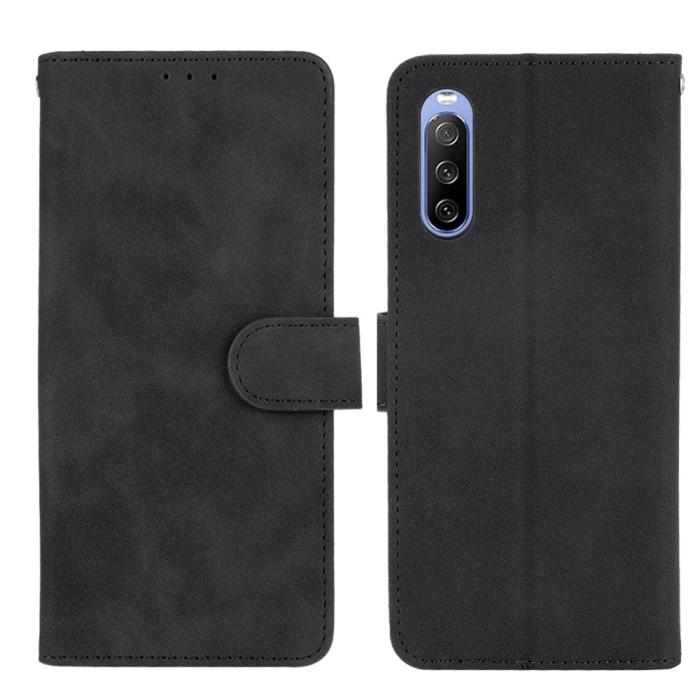 Bild 1, Sony Xperia 10 III - Skin Touch Läder Fodral - Svart