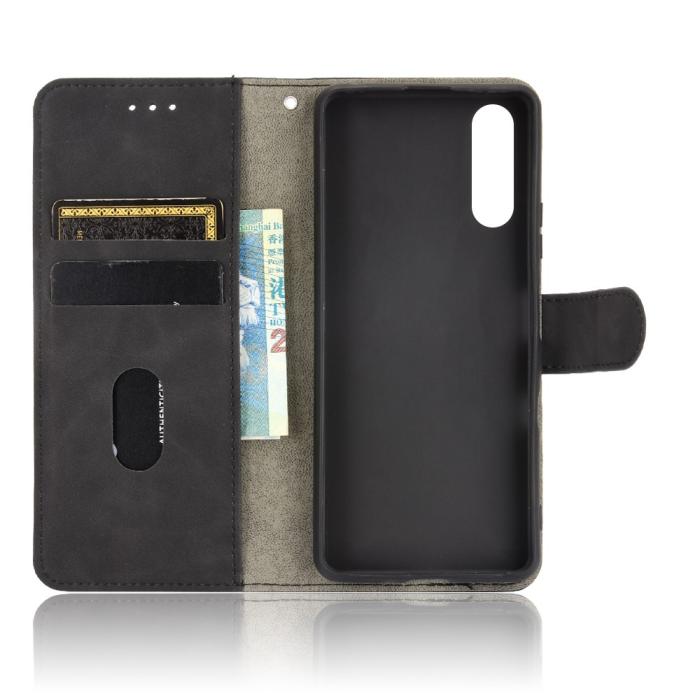 Bild 3, Sony Xperia 10 III - Skin Touch Läder Fodral - Svart