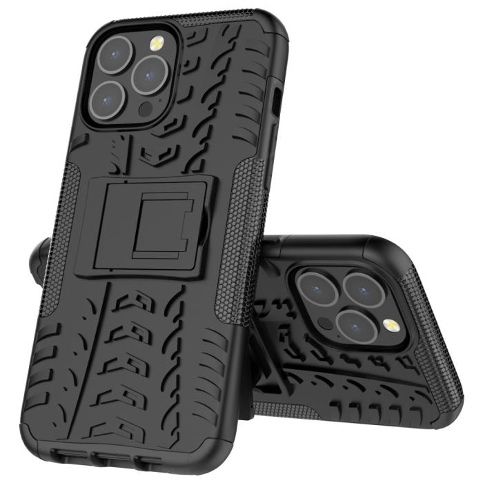 Bild 1, iPhone 13 Pro Max - Ultimata Stöttåliga Skalet med Stöd - Svart