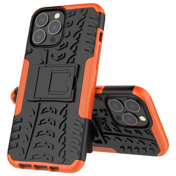 Bild 1, iPhone 13 Pro Max - Ultimata Stöttåliga Skalet med Stöd - Orange