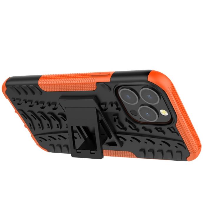 Bild 3, iPhone 13 Pro Max - Ultimata Stöttåliga Skalet med Stöd - Orange