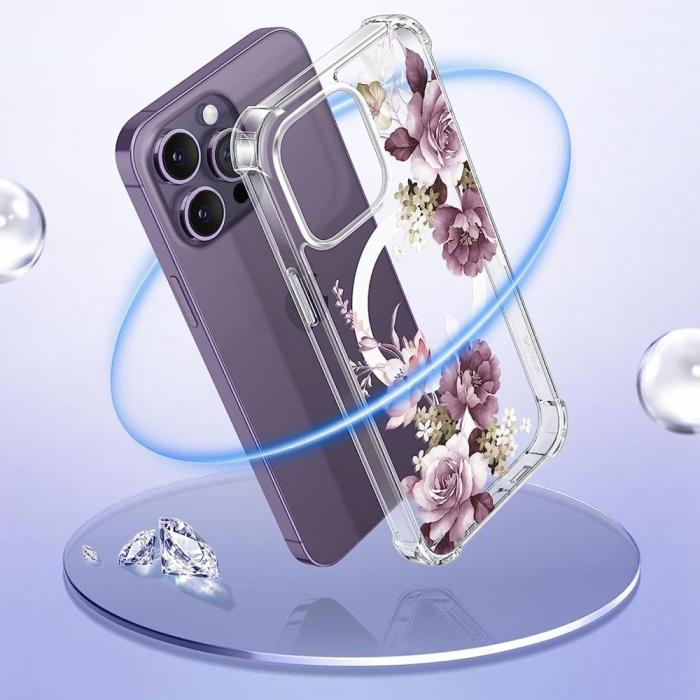 Bild 4, Tech-Protect iPhone 14 Pro Max Skal MagMood MagSafe White Daisy
