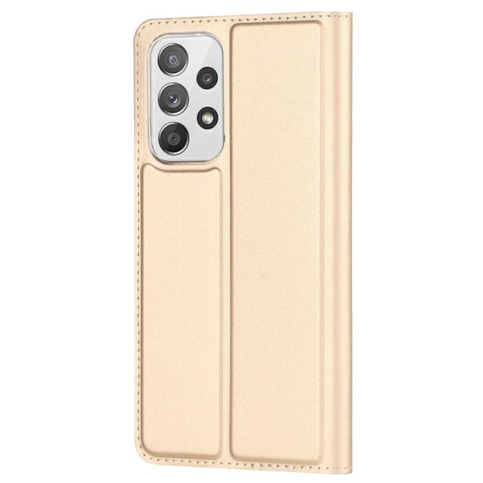 Bild 3, Samsung Galaxy A53 5G Fodral Flip Skin Touch Guld