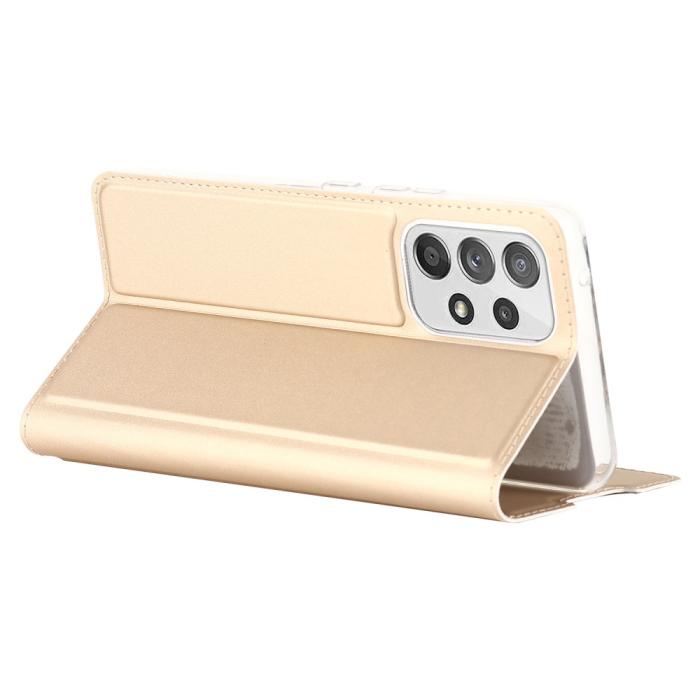 Bild 6, Samsung Galaxy A53 5G Fodral Flip Skin Touch Guld