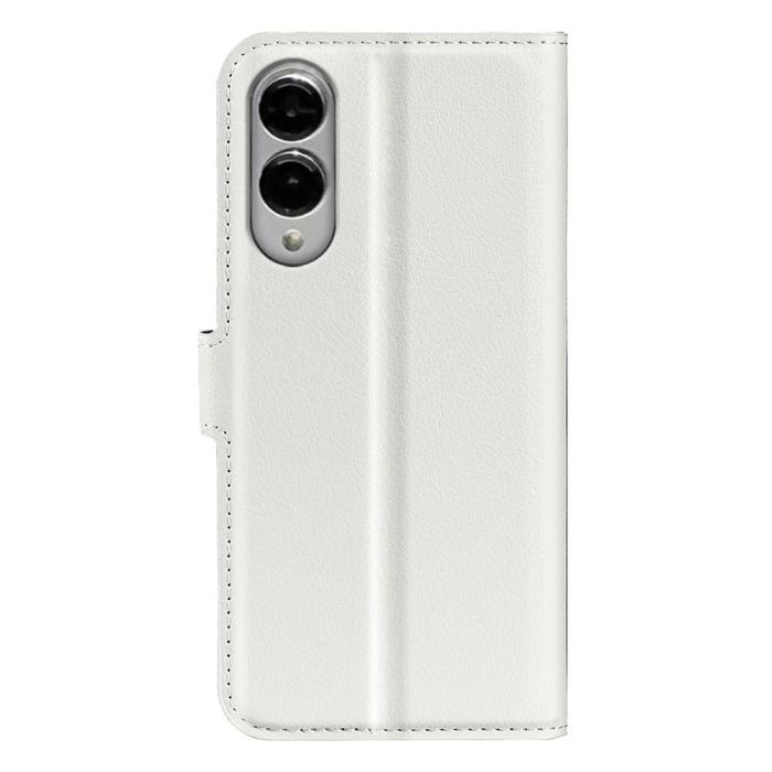 Bild 6, Samsung Galaxy S25 Edge Fodral Litchi Läder Vit