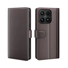 Xiaomi 17 Fodral Premium &Auml;kta L&auml;der Brun