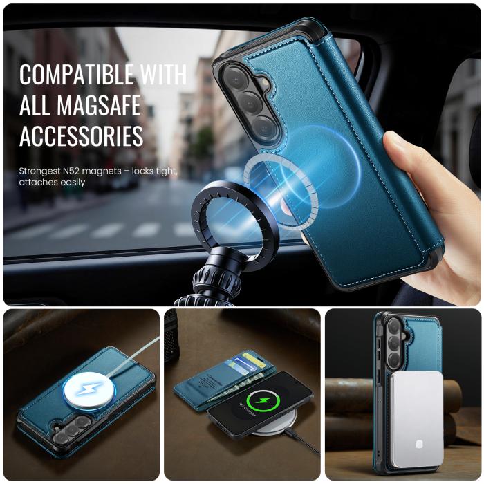 Bild 2, CASEME Samsung Galaxy S26 Skal RFID Plånbok Blå