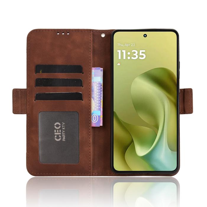 Bild 6, Motorola Moto G86 Power 5G Fodral Med Avtagbart Kortfack Brun