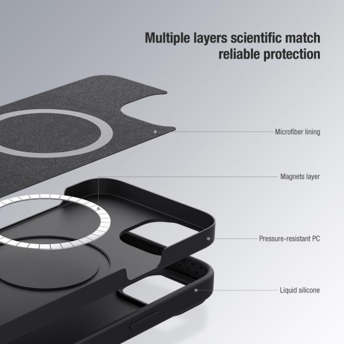 Bild 5, NILLKIN iPhone 14 Skal MagSafe CamShield Silky Liquid Lila