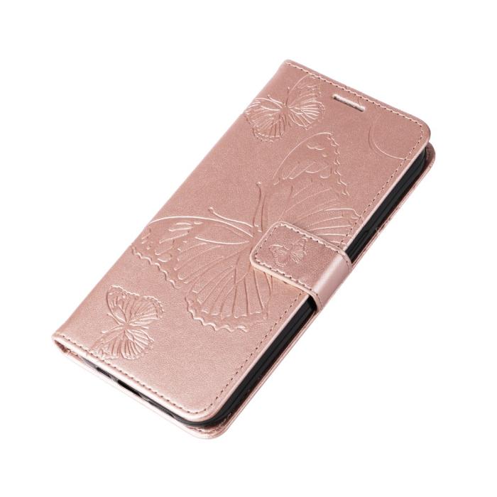 Bild 5, Samsung Galaxy A15 5G Fodral Fjäril Tryck Roséguld