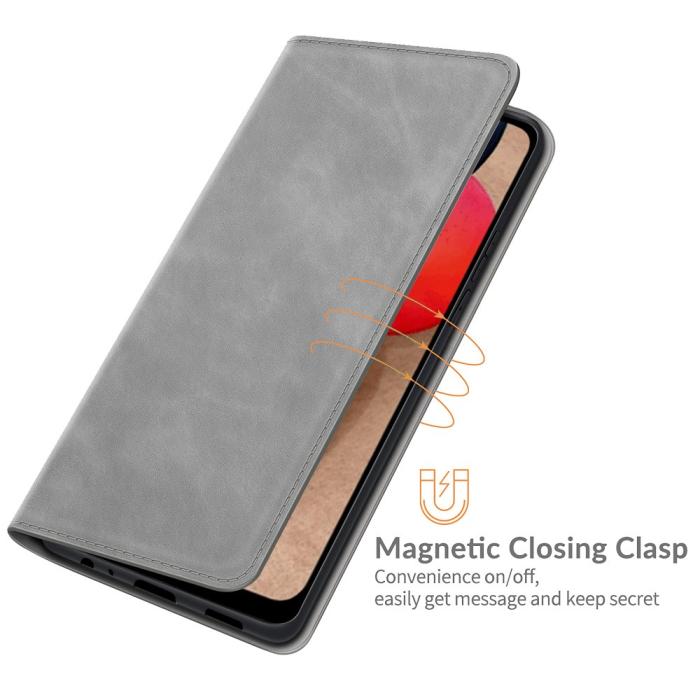 Bild 5, Samsung Galaxy A03s Magnetisk Flip Fodral Grå