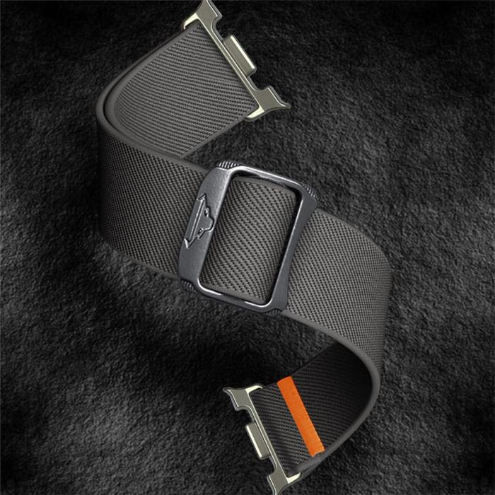 Bild 3, Galaxy Watch 8 46/44/40 mm Armband Justerbart Nylon Grå
