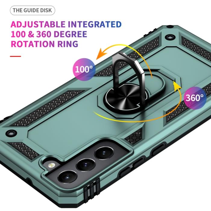 Bild 6, Samsung Galaxy S22 Skal Ring Armor Hybrid Mörk Grön