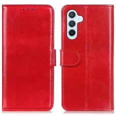 Samsung Galaxy A36 5G/A56 5G Fodral Crazy Horse L&auml;der R&ouml;d