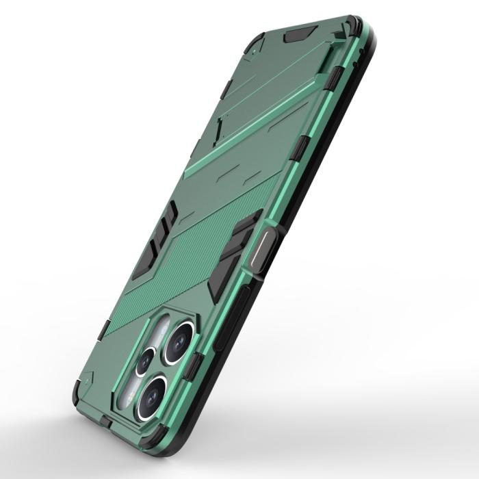 Bild 4, Xiaomi Redmi 12 5G/4G Skal Kickstand Hybrid Armor Grön