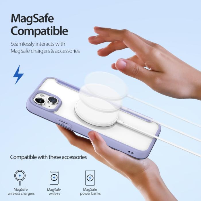 Bild 4, DUX DUCIS iPhone 15 Fodral MagSafe Skin X Pro Lila