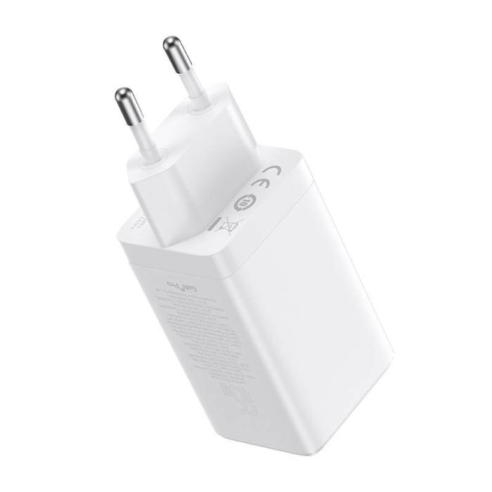 Bild 3, Baseus 65W GaN5 Pro Väggladdare 2x USB-C 1x USB-A Vit