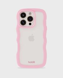 holdit iPhone 16 Pro Skal Wavy Pink/Transparent