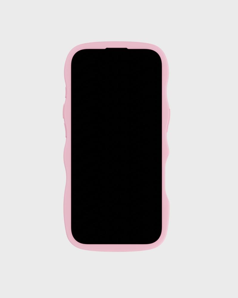 holdit iPhone 16 Pro Skal Wavy Pink/Transparent