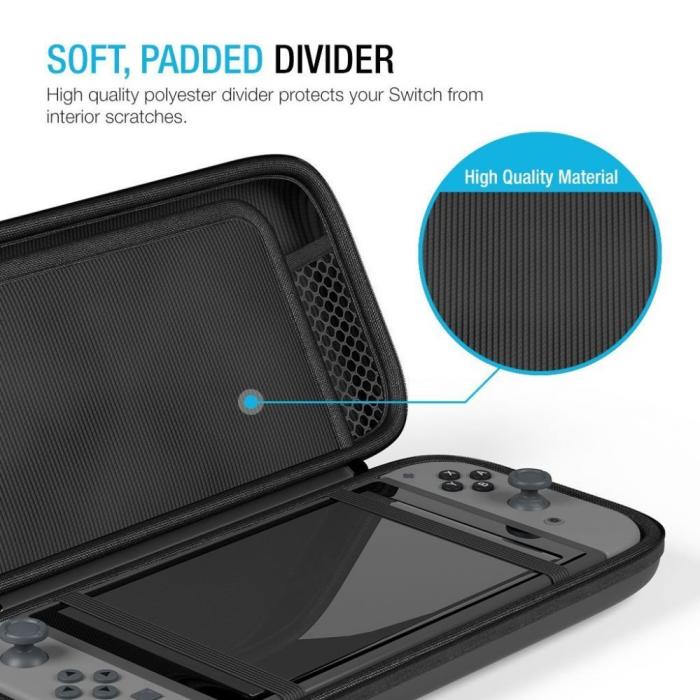 Bild 4, Tech-Protect Nintendo Switch / Switch OLED Väska Hardpouch Svart