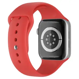 Apple Watch 38/40/41 mm Silikon Armband (M/L) Röd