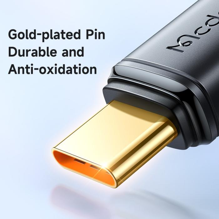 Bild 6, Mcdodo 2m 240W 5A PD USB-C - USB-C Snabbladdningskabel Svart