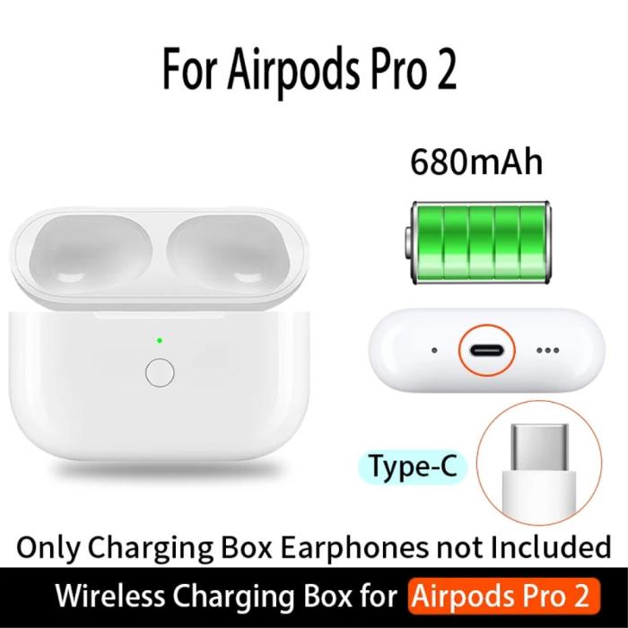 Bild 2, AirPods Pro 2 / AirPods Pro Trådlöst Laddningsfodral USB-C