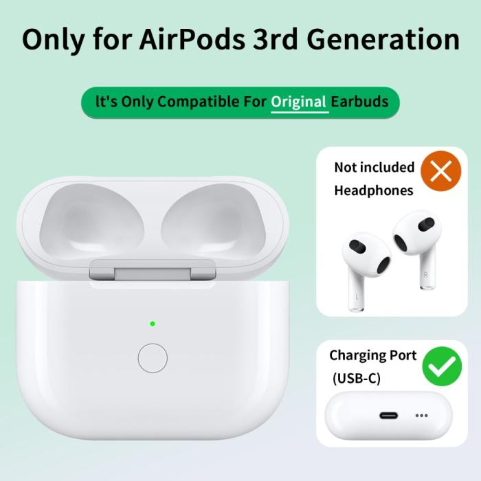 Bild 3, AirPods 3 Trådlöst Laddningsfodral USB-C