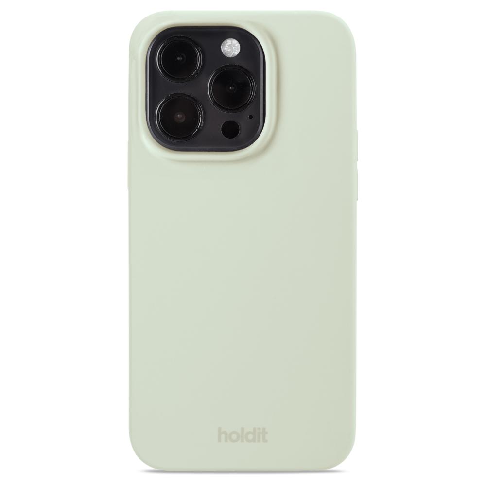 holdit iPhone 14 Pro Mobilskal Silikon White Moss