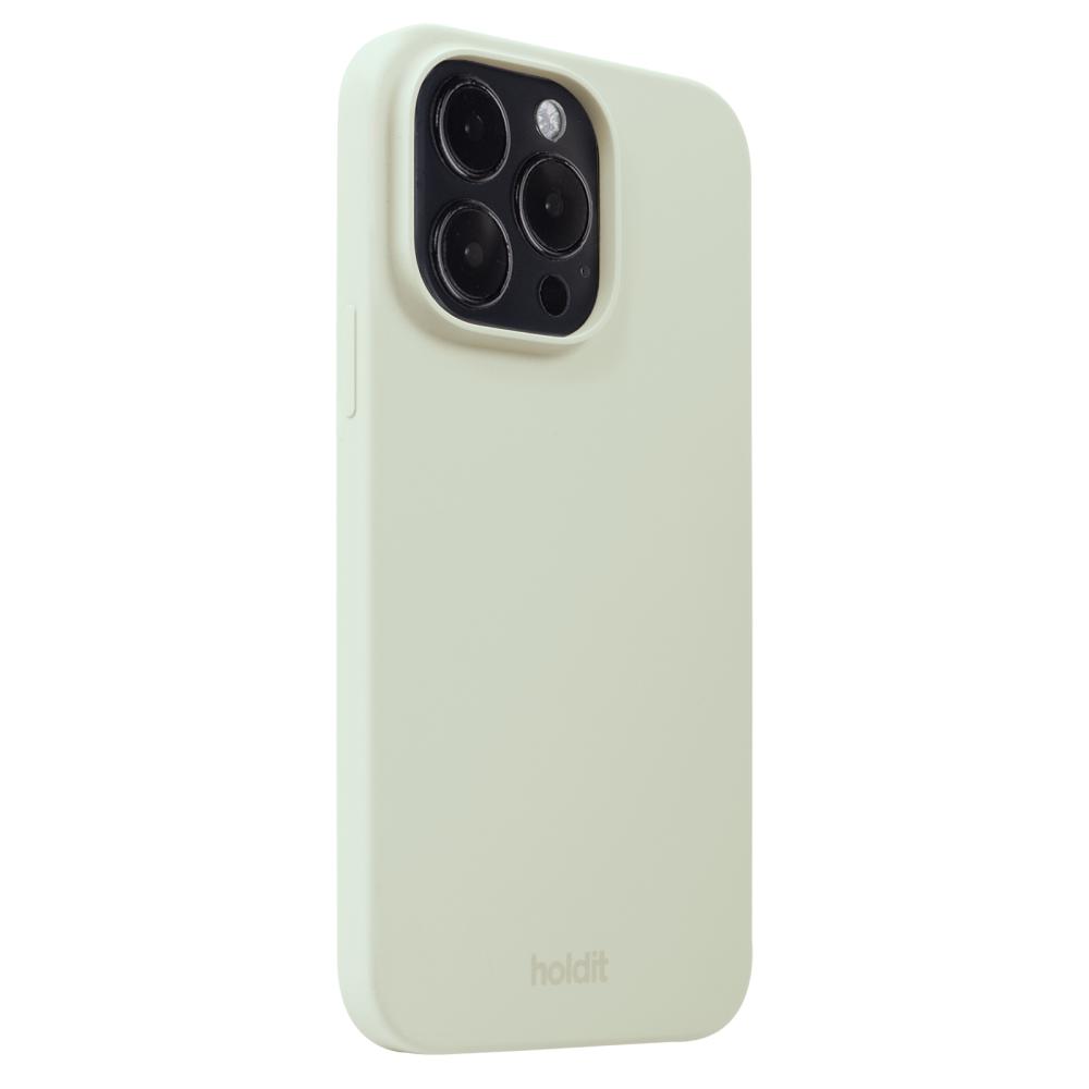 holdit iPhone 14 Pro Mobilskal Silikon White Moss